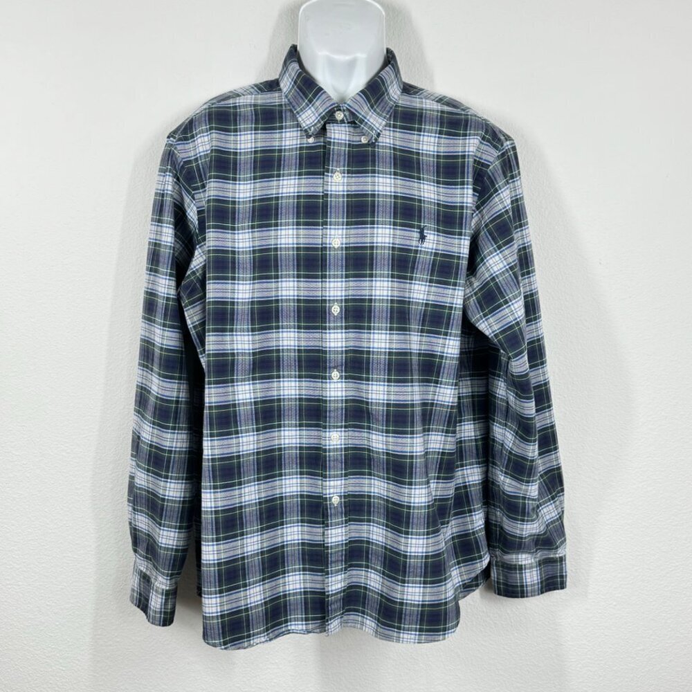 Ralph Lauren Mens Shirt Tartan Plaid Button Down Sz XL Preppy